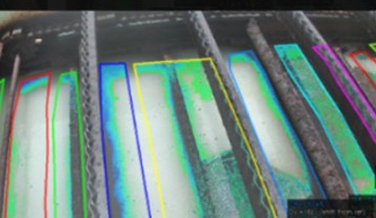 Same treatment tank with XPC Water ChannelLAB AI overlay quantifying every zone