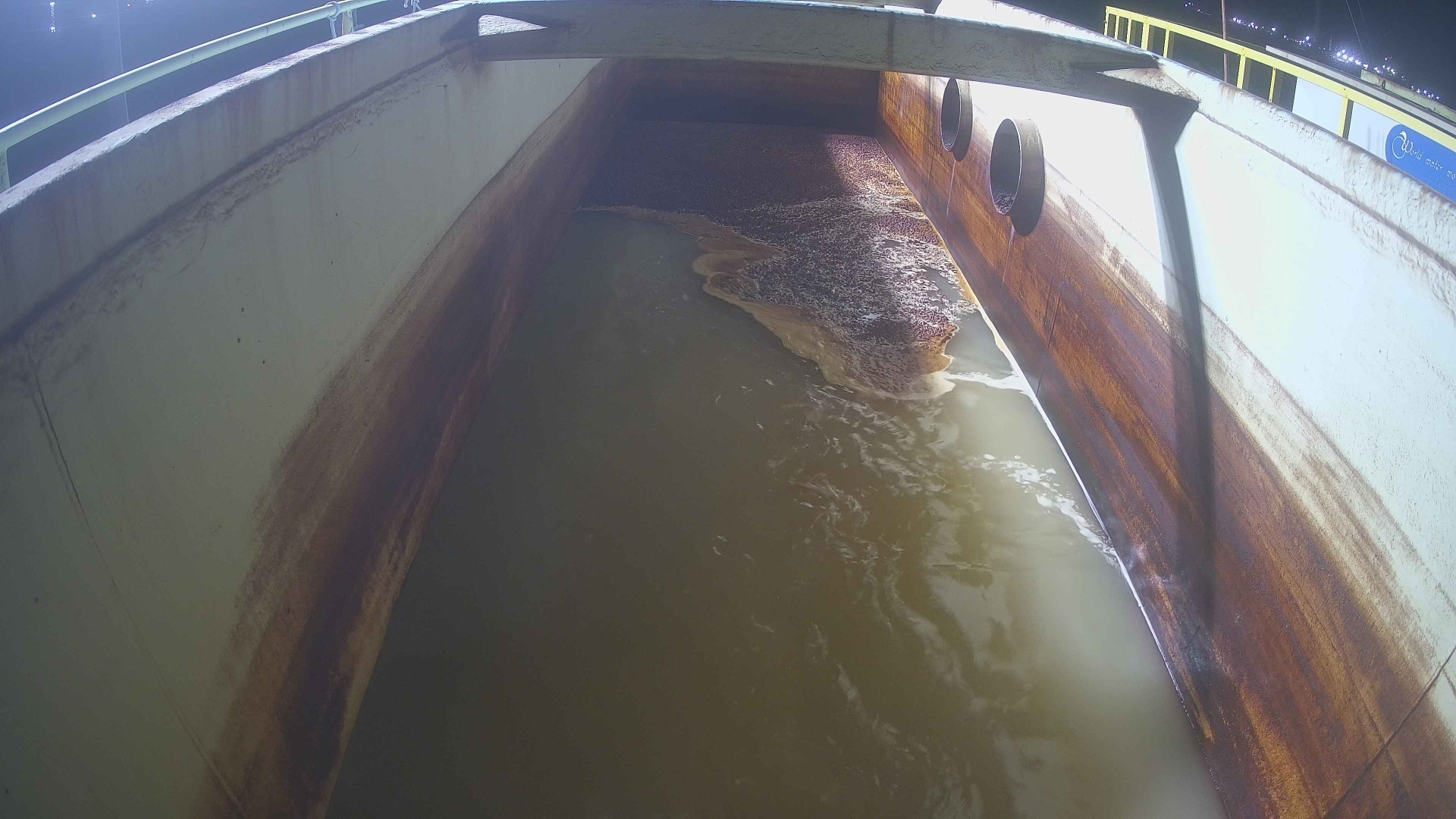 Raw effluent tank camera feed, frame 3