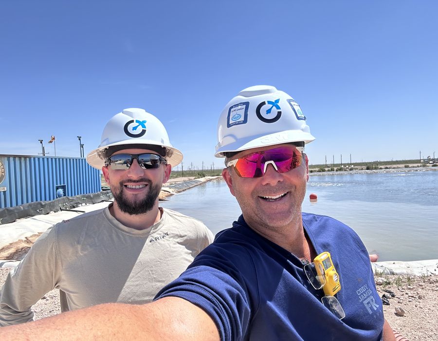 Ivan with Lambert at the Gardendale site.