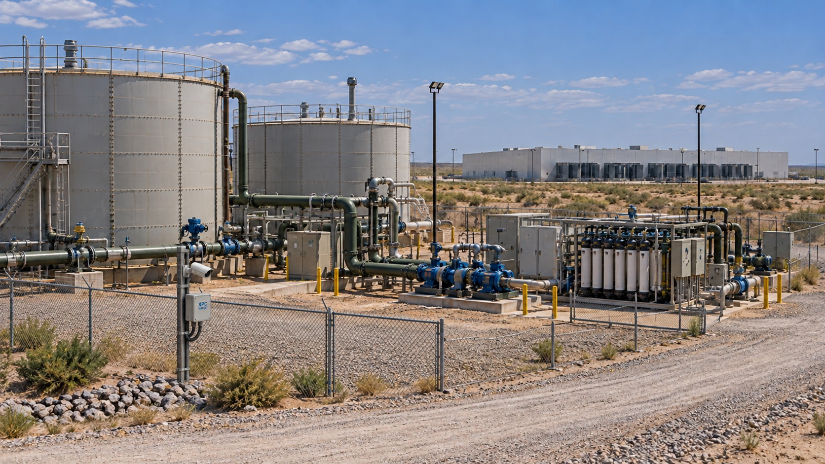 Water infrastructure serving a data center