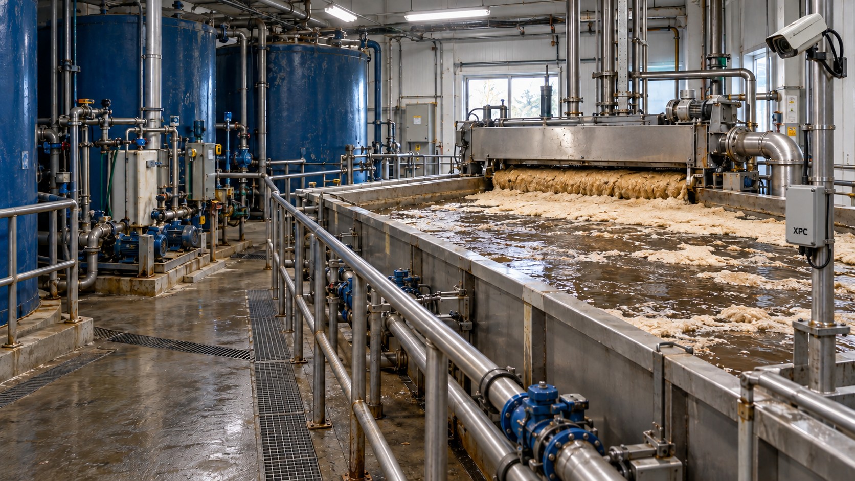 Food processing wastewater equalization and DAF treatment equipment